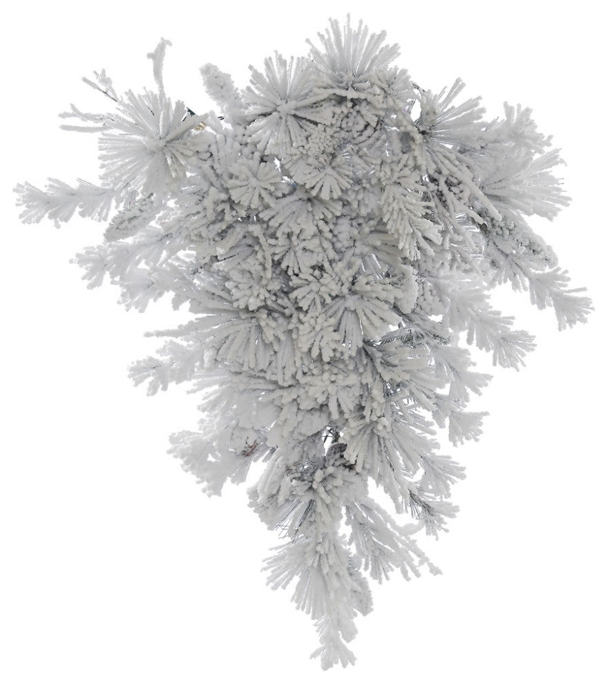 Vickerman 36" Flocked Alberta Teardrop With Cones, 75-Tip, Unlit