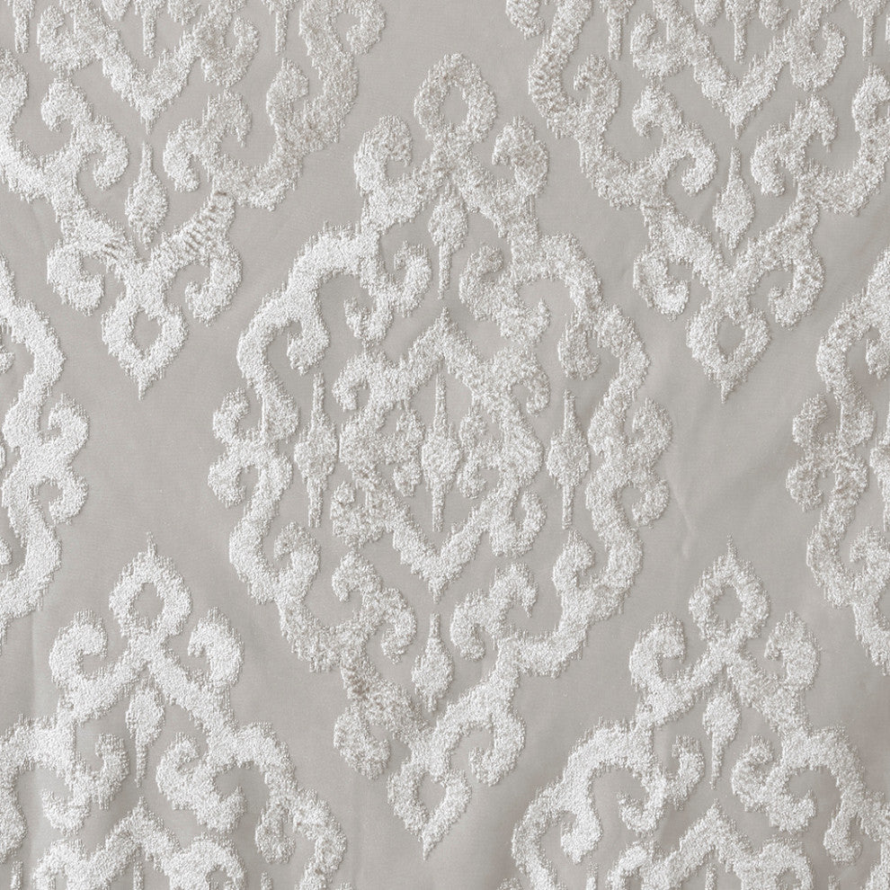 SunSmart Mirage Knitted Jacquard Damask Total Blackout Grommet Top Curtain Panel