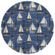 Indoor/Outdoor Harbor HA8 Navy Machine Washable 8' x 8' Round Rug