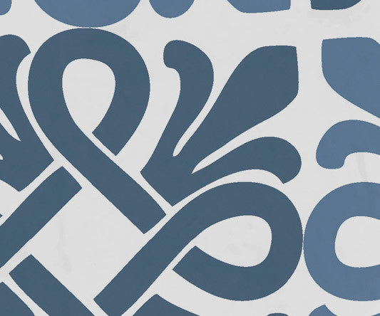 30x60" Tiki Square, Geometric Print Beach Towel, Blue