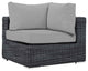 Summon Outdoor Patio Sunbrella Corner Canvas Gray