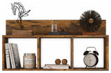 Danya B. Modern 3 Cube Floating Wall Shelf With Display Ledge, Pine