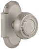 Cottage Plate Privacy Mission Knob, Satin Nickel
