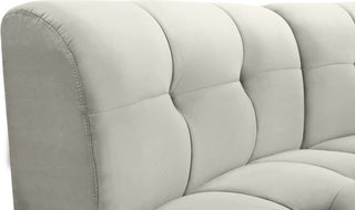 Limitless Velvet Upholstered 4-Piece Modular Sectional, Cream