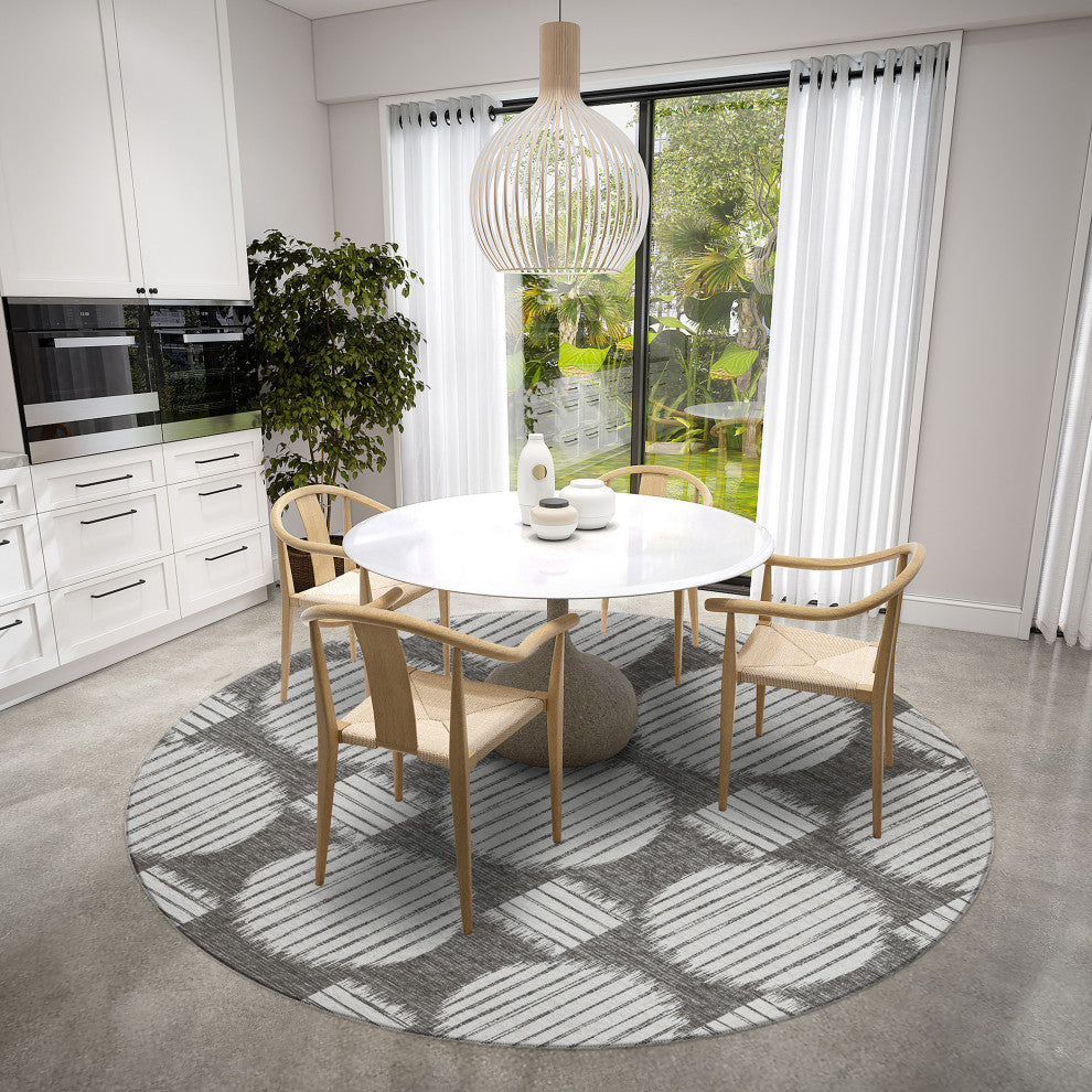 Indoor/Outdoor Sedona SN13 Midnight Machine Washable 10' x 10' Round Rug