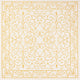 Charleston Filigree Textured Weave Indoor/Outdoor, Cream/Yellow, 5' Square