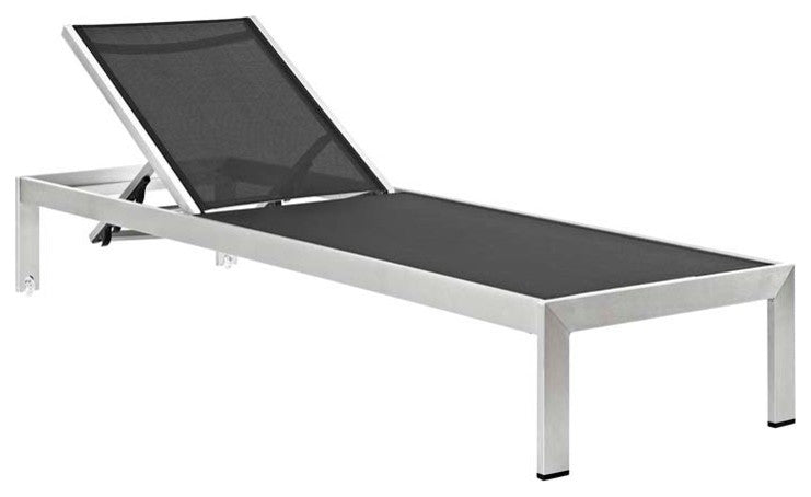 Shore Chaise with Cushions Outdoor Patio Aluminum, Set of 2