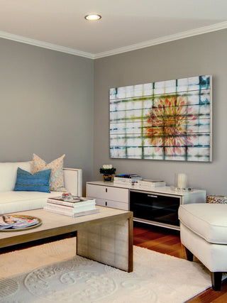 "Peacock" UV Ink Print on White Wood, 45"x30"