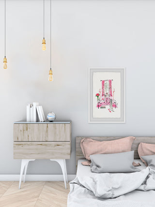"Bedroom Pink" Framed Painting Print, 20"x30"