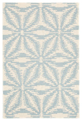 Dash & Albert Aster Sky Hand Micro Hooked Wool Rug, Blue, 4' x 6'