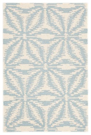 Dash & Albert Aster Sky Hand Micro Hooked Wool Rug, Blue, 4' x 6'