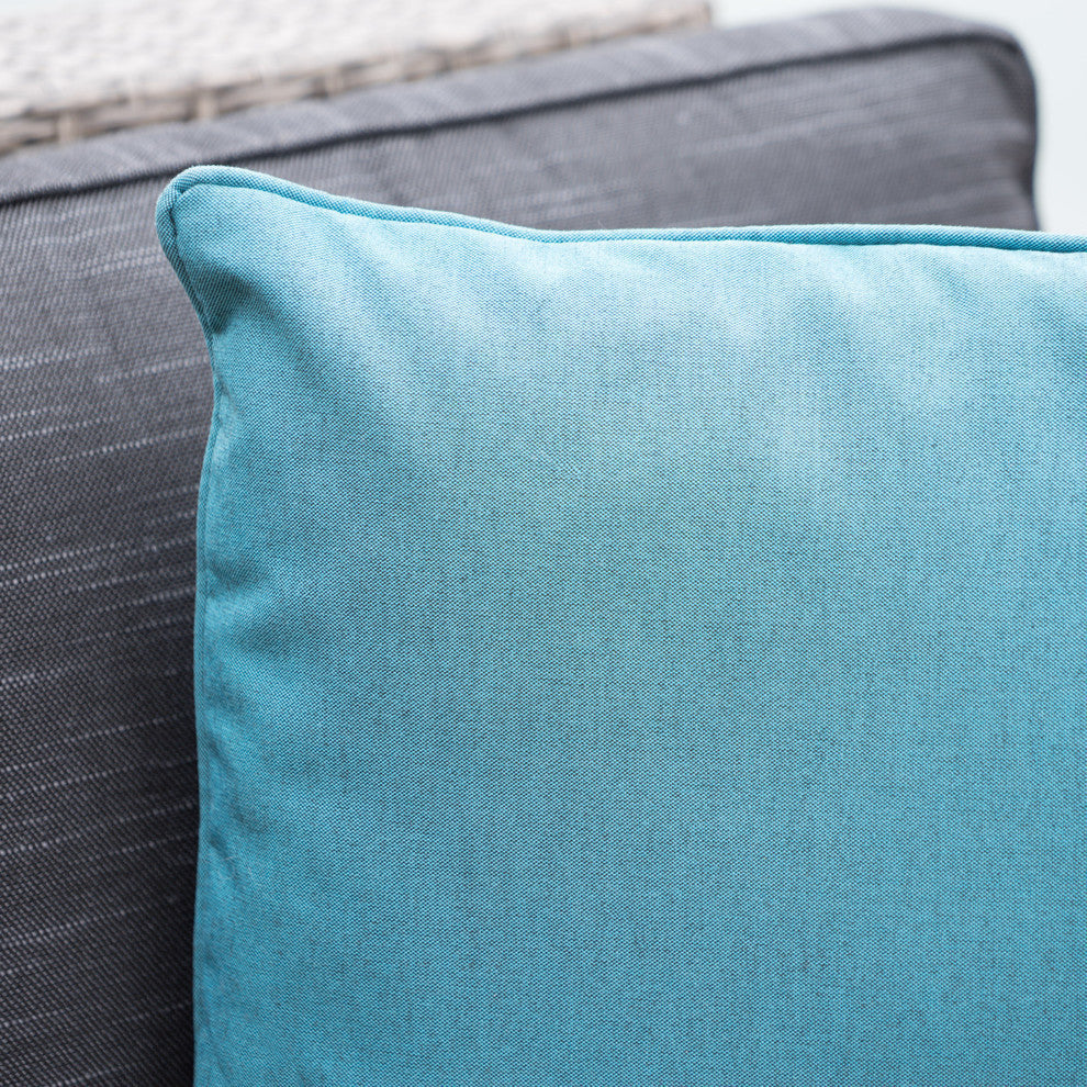 GDF Studio Corona Outdoor Patio Water Resistant Pillow, Teal, Single