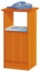 Sintechno End Table With Shelf and Cabinet Storage