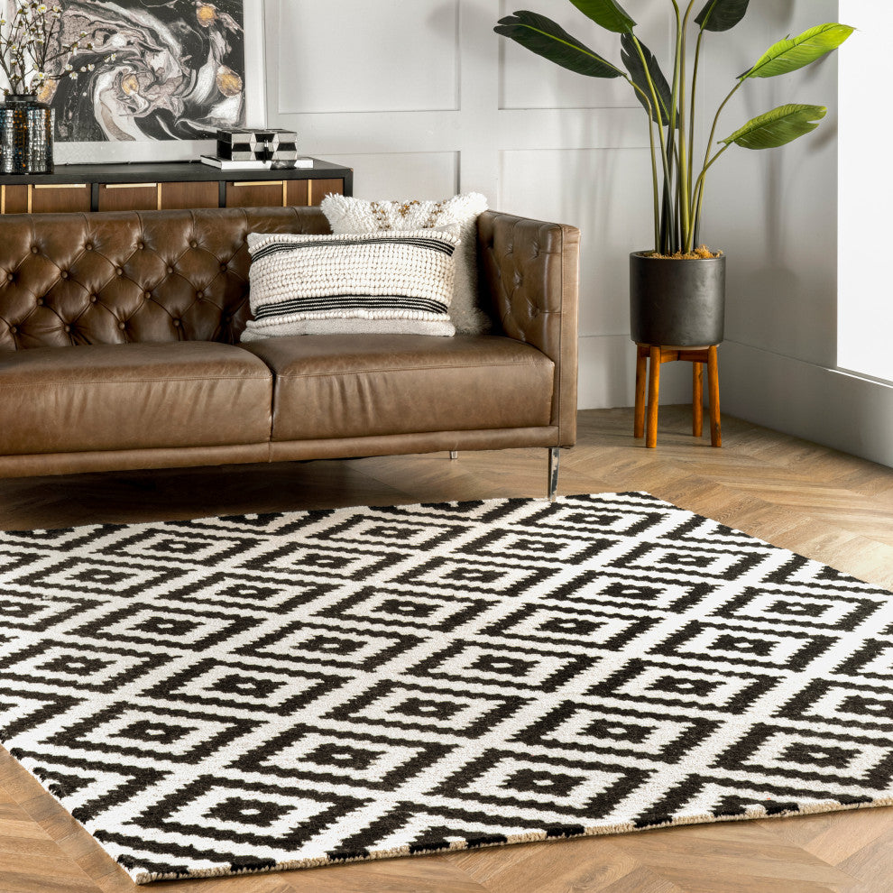 Nuloom Hand-Tufted Geometric Tuscan Rug, Beige 10'x14'
