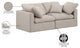 Indulge Upholstered Modular Sofa, Beige, 2-Piece: 2 Corner Chair, Down Stuffed Linen Textured Fabric