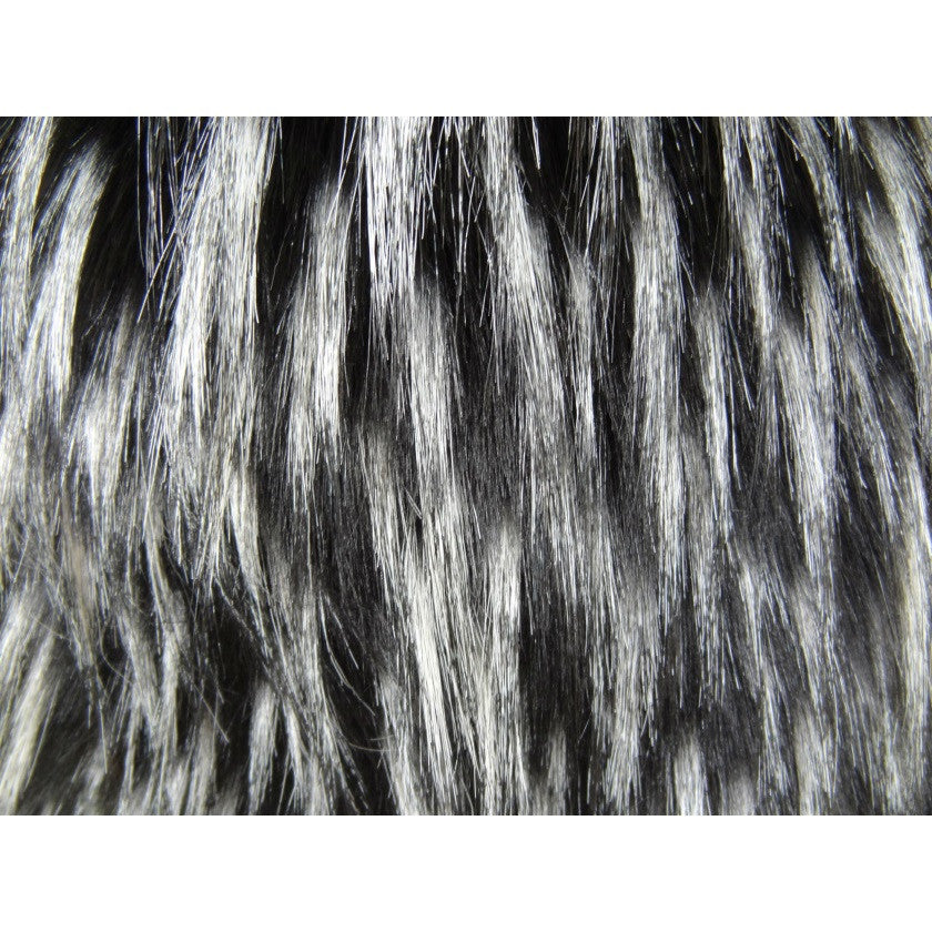 Plutus Wolf Fur Handmade Throw Pillow, (20" x 36" King)