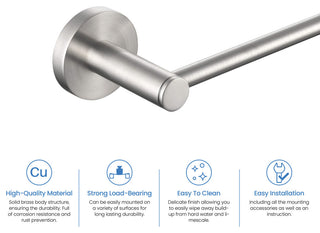 Circular 2-Piece Bathroom Hardware Set, Brushed Nickel