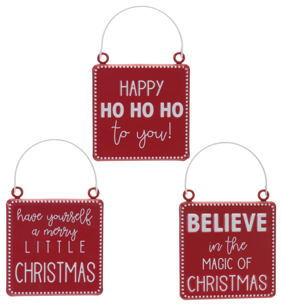 Holiday Sentiment Ornament, 6-Piece Set