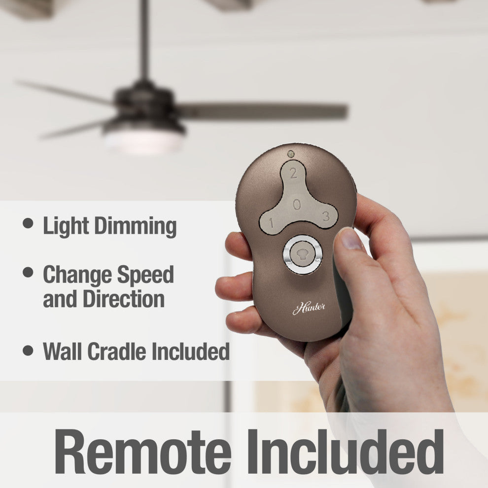 Hunter Fan Company Sentinel Premier Bronze Ceiling Fan With Light/Remote, 52"