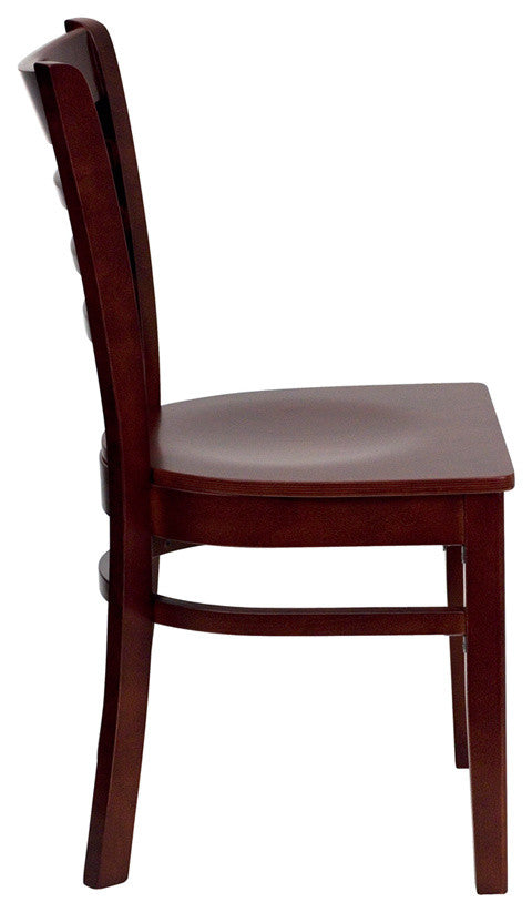 Dyersburg Wood Chair Ladder Back Mahogany Wood Seat