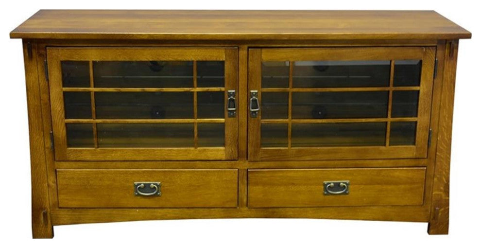 Crafters and Weavers Mission Quarter Sawn Oak 60" TV Stand (2 Colors Available)