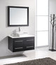 Marsala 35" Single Bathroom Vanity Set Espresso, Engineered Stone Countertop