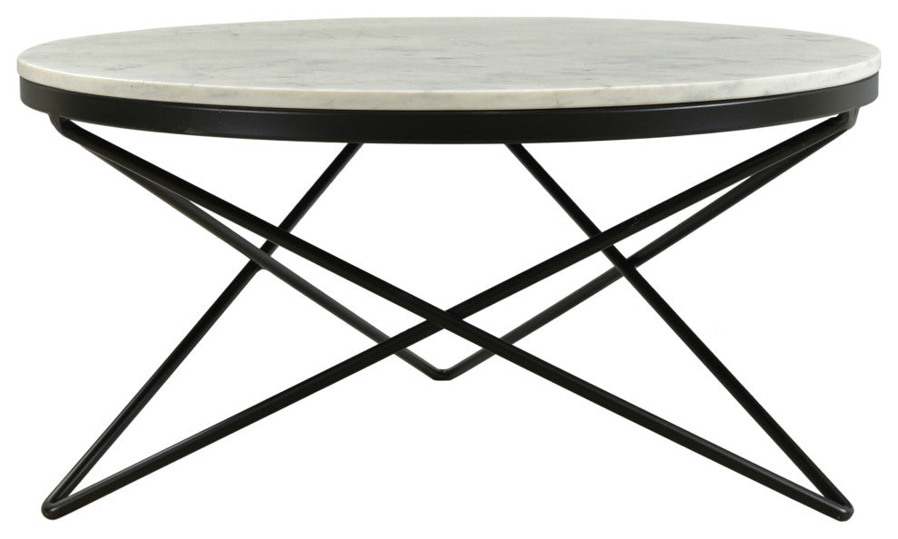 Contemporary Haley Coffee Table Black Base - Black