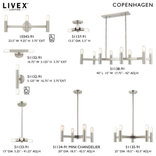 Livex Lighting Brushed Nickel 3-Light Ceiling Mount
