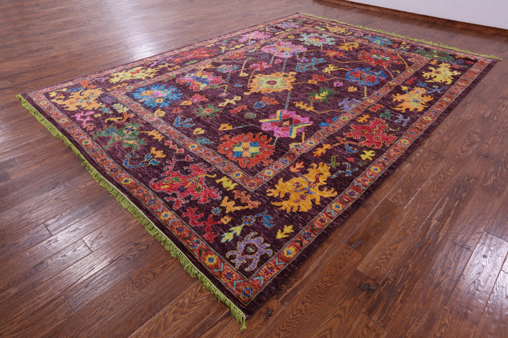 9' 8" X 13' 7" Turkish Oushak Handmade Wool Rug - Q13537