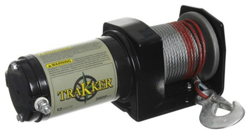 KeeperÂ® KT2000 Trakker Electric Winch, 2000 lbs Capacity, Black