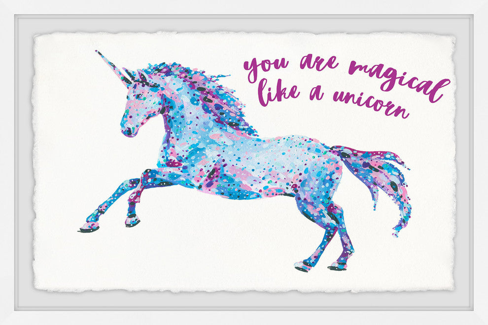 "Magical Unicorn" Framed Painting Print, 24"x16"