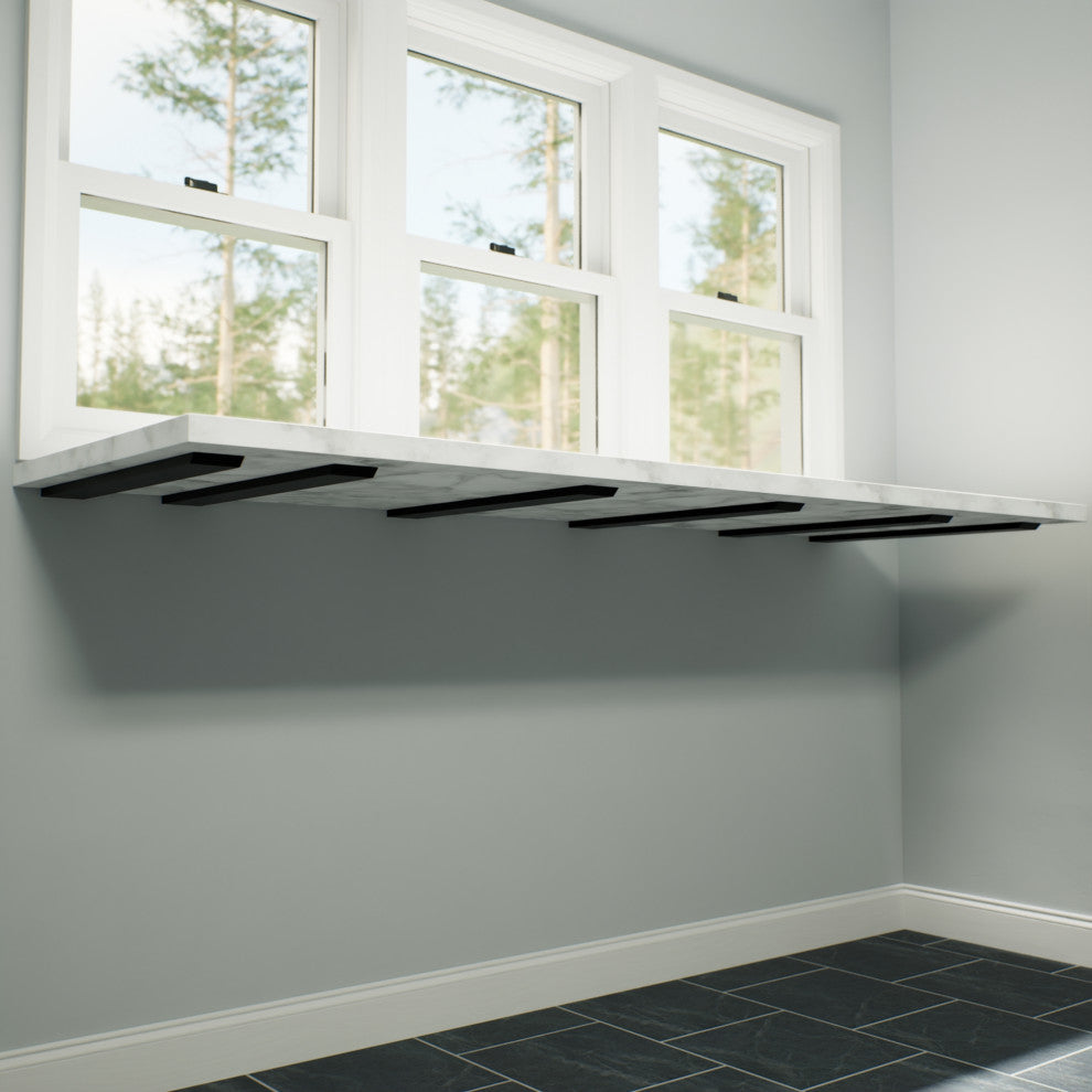 Countertop Support Bracket Cabinet Side Wall Bracket, 14", Right Angle