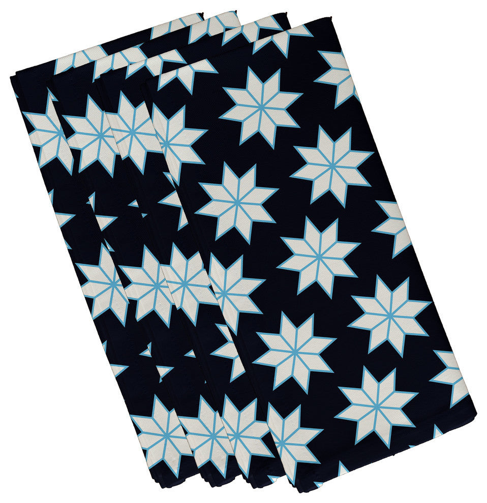 Decorative Holiday Napkin, Set of 4, Navy Blue
