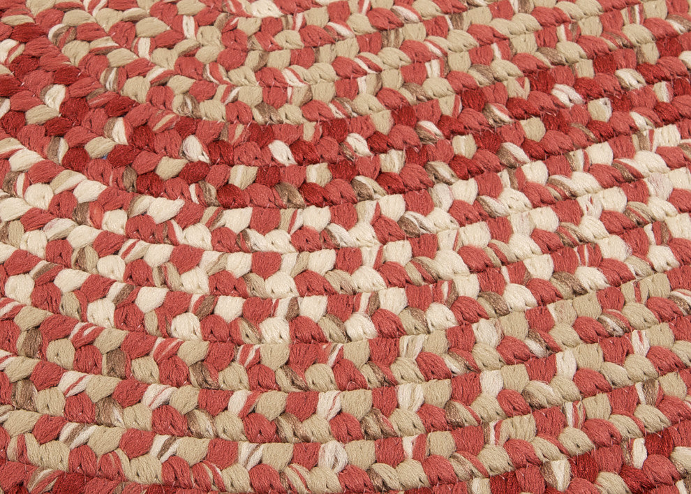 Colonial Mills Braxton Indoor Outdoor Braided Rug, Red, 27"x46"