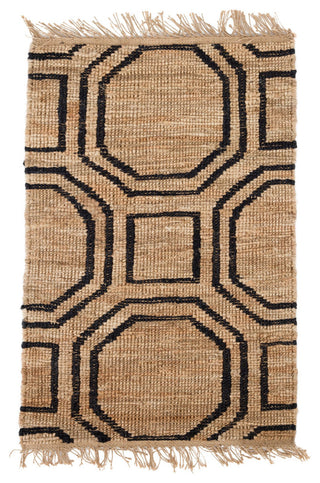 Dash & Albert Hexile Hand Knotted Jute Rug, Natural, Runner-2'6" x 8'