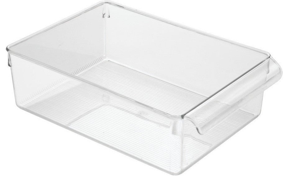 InterDesign Linus Pullz Storage Bin, Clear, Plastic