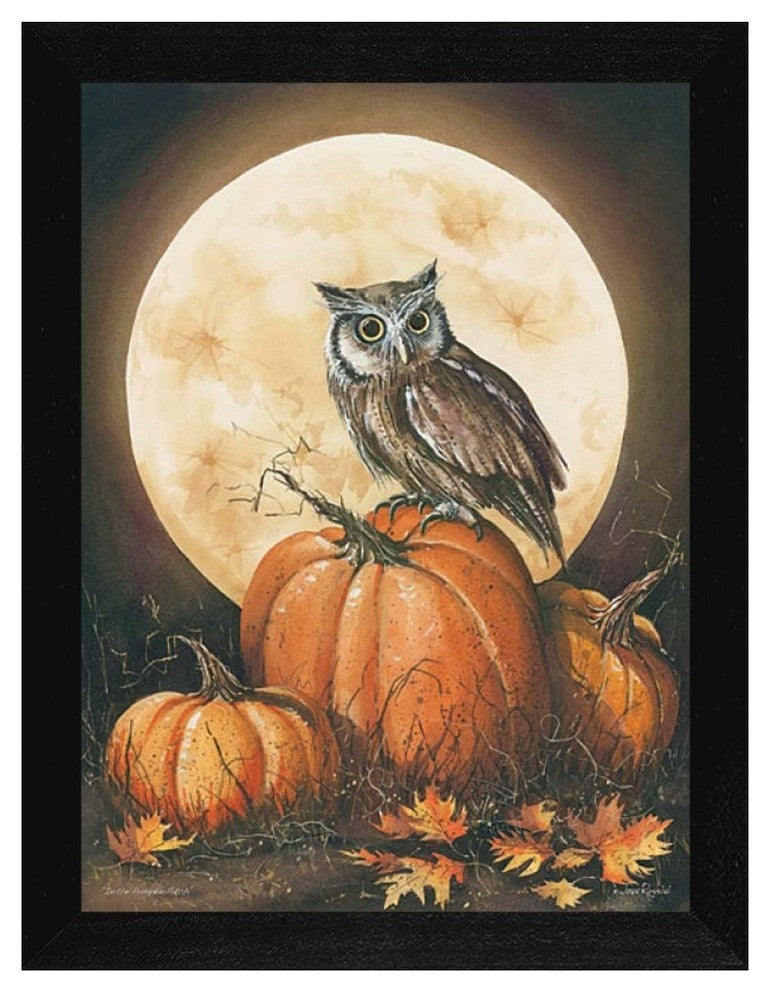 "In the Pumpkin Patch" By John Rossini, Printed Wall Art, Black Frame