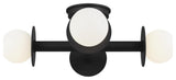 Kelly by Kelly Wearstler 4-Light Nodes Semi-Flush Mount, Midnight Black