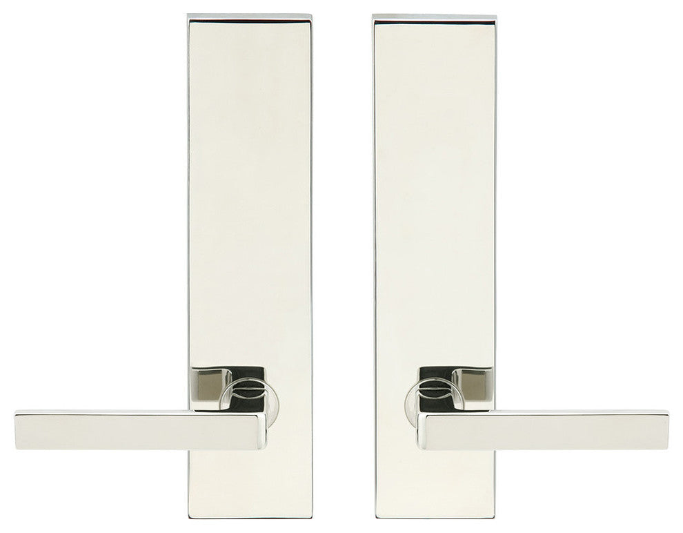 Tokyo Lever, Tubular Privacy, Polished Stainless Steel, 2-3/4" Backset