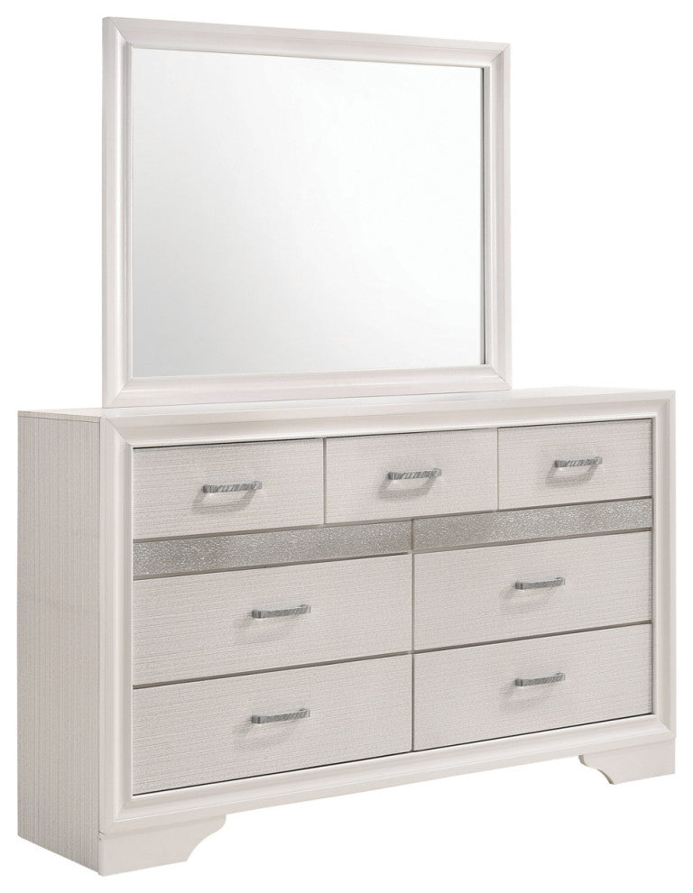 Coaster Furniture Miranda Mirror With Wood Frame, White
