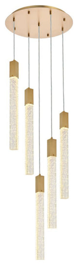 Elegant Lighting 2067D20 Weston 5 Light 20"W LED Crystal Multi - Chrome