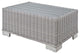 Lounge Coffee Table, Rectangular, Rattan, Wicker, Gray, Modern, Outdoor