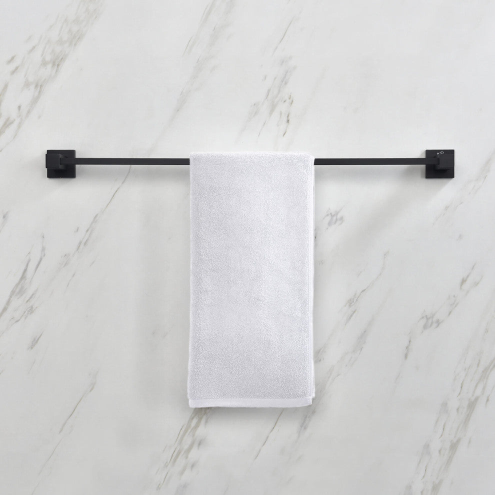 Cube 24" Bathroom Towel Bar KBA1504, Matte Black