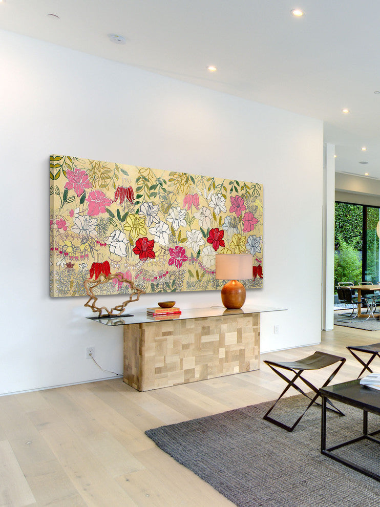 "Lilies" Painting Print on Wrapped Canvas