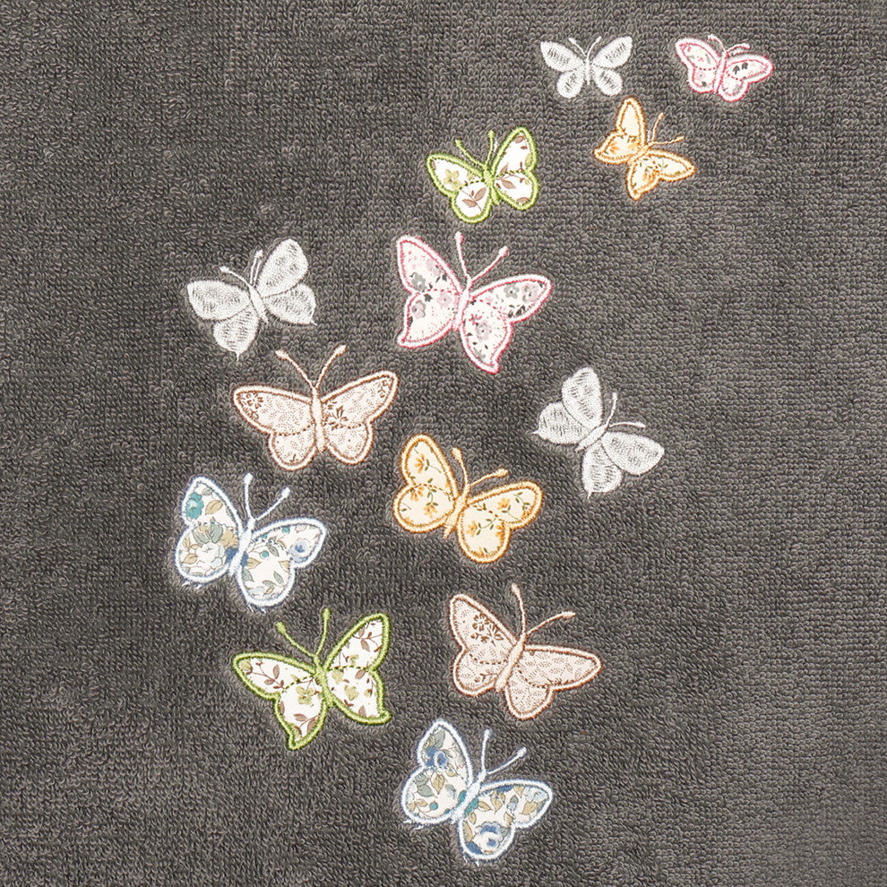 Linum Home Textiles 100% Turkish Cotton MARIPOSA 4PC Embellished Towel Set