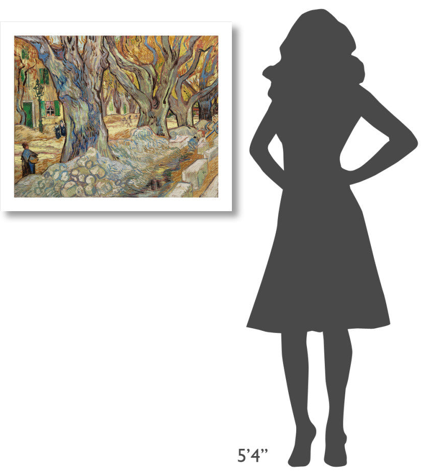 "Large Plane Trees, 1889" Digital Paper Print by Vincent van Gogh, 32"x26"