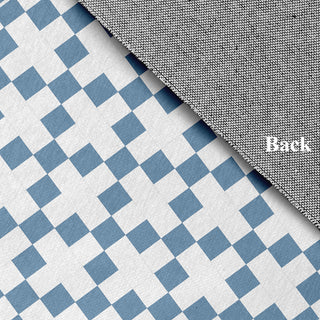 Cross and Squares Rug, Chambray, 5'x7'