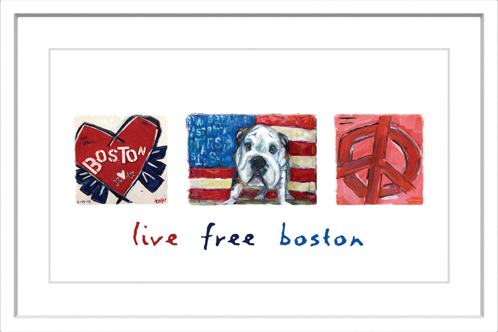 "Live Free Boston" Painting Print in Frame by Tori Campisi