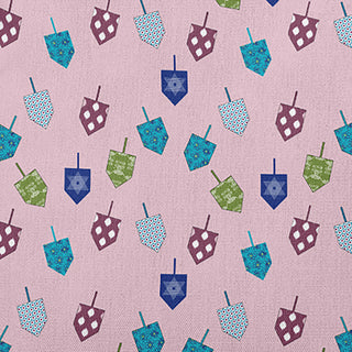 Dreidel Pattern Accent Pillow, Light Pink, 20"x20"