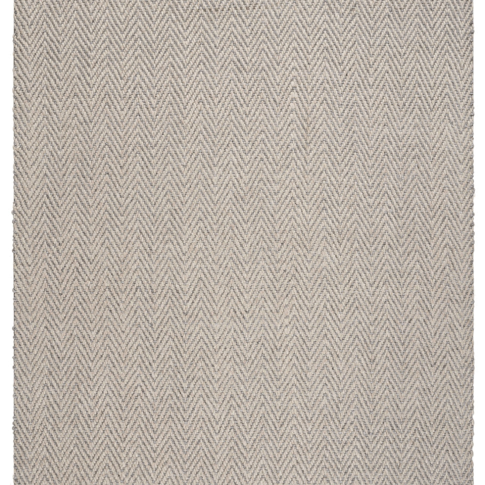 8'X10' Oatmeal Beige Hand Woven Herringbone Indoor Area Rug